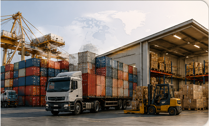 Foodstuff import and export logistics warehouse